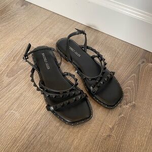 Studded Black Sandles